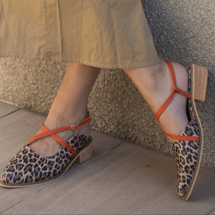 Puntilla Dominga Animal Print/Naranjo