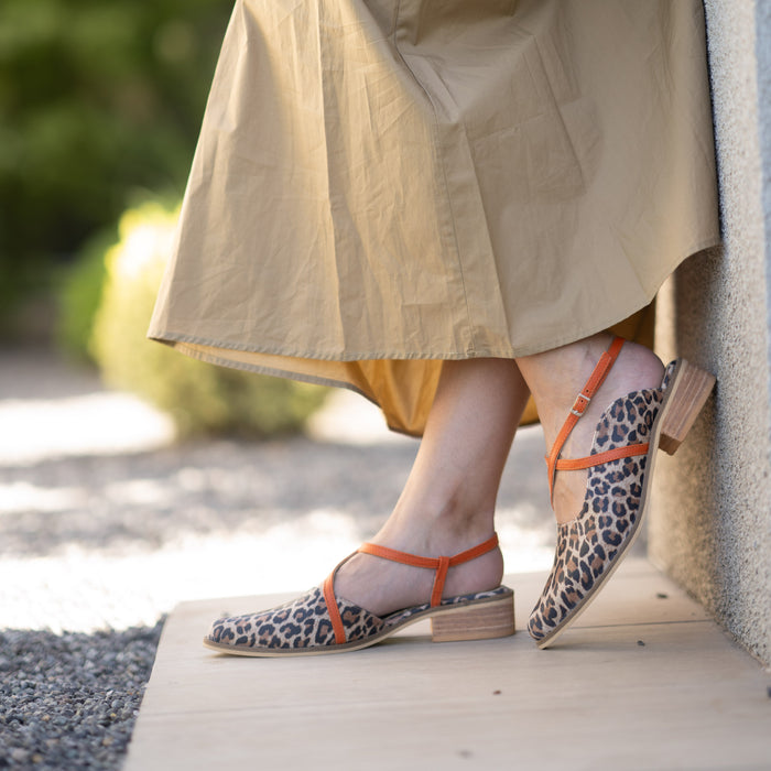 Puntilla Dominga Animal Print/Naranjo