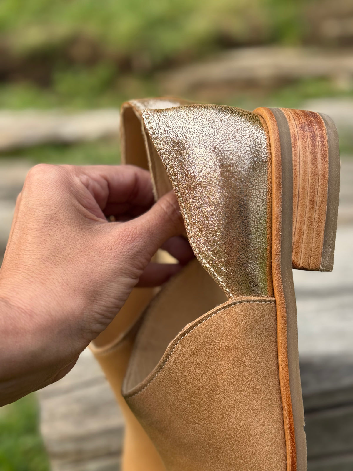 Babucha María Camel Dorado