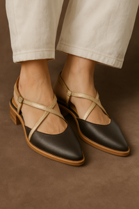 Puntilla Dominga Chocolate-dorado