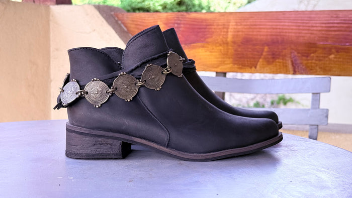 Botín Monedas Negro